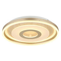 DECKENLEUCHTE CARDENAS, LED, Travertin - Champagner, Glas (50/50/7.5cm) - Globo Lighting