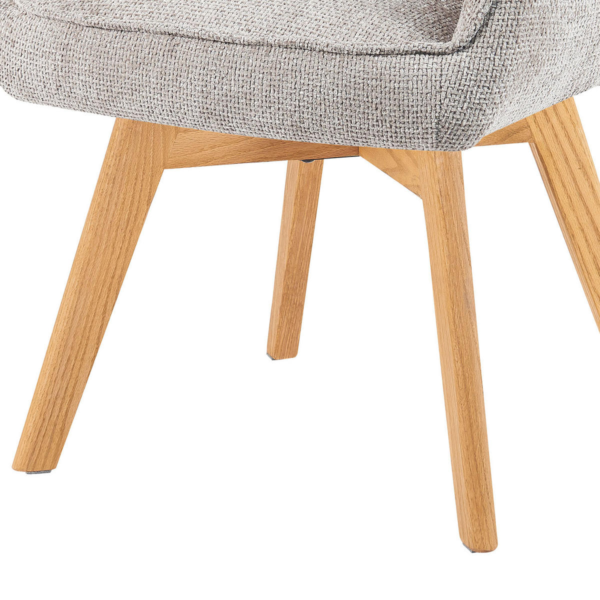 DREHSTUHL Mika-Ella - Honigeiche/Hellgrau, Eichenholz/Holz (59/84/66cm) - DUBI Möbel