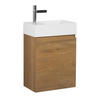GÄSTE-WC-MÖBELSET Angela 2 Teile Eiche - 40 x 22 x 64 cm - Eichefarben, Holz (40/52/22cm) - Badplaats