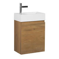 GÄSTE-WC-MÖBELSET Angela 2 Teile Eiche - 40 x 22 x 64 cm - Eichefarben, Holz (40/52/22cm) - Badplaats