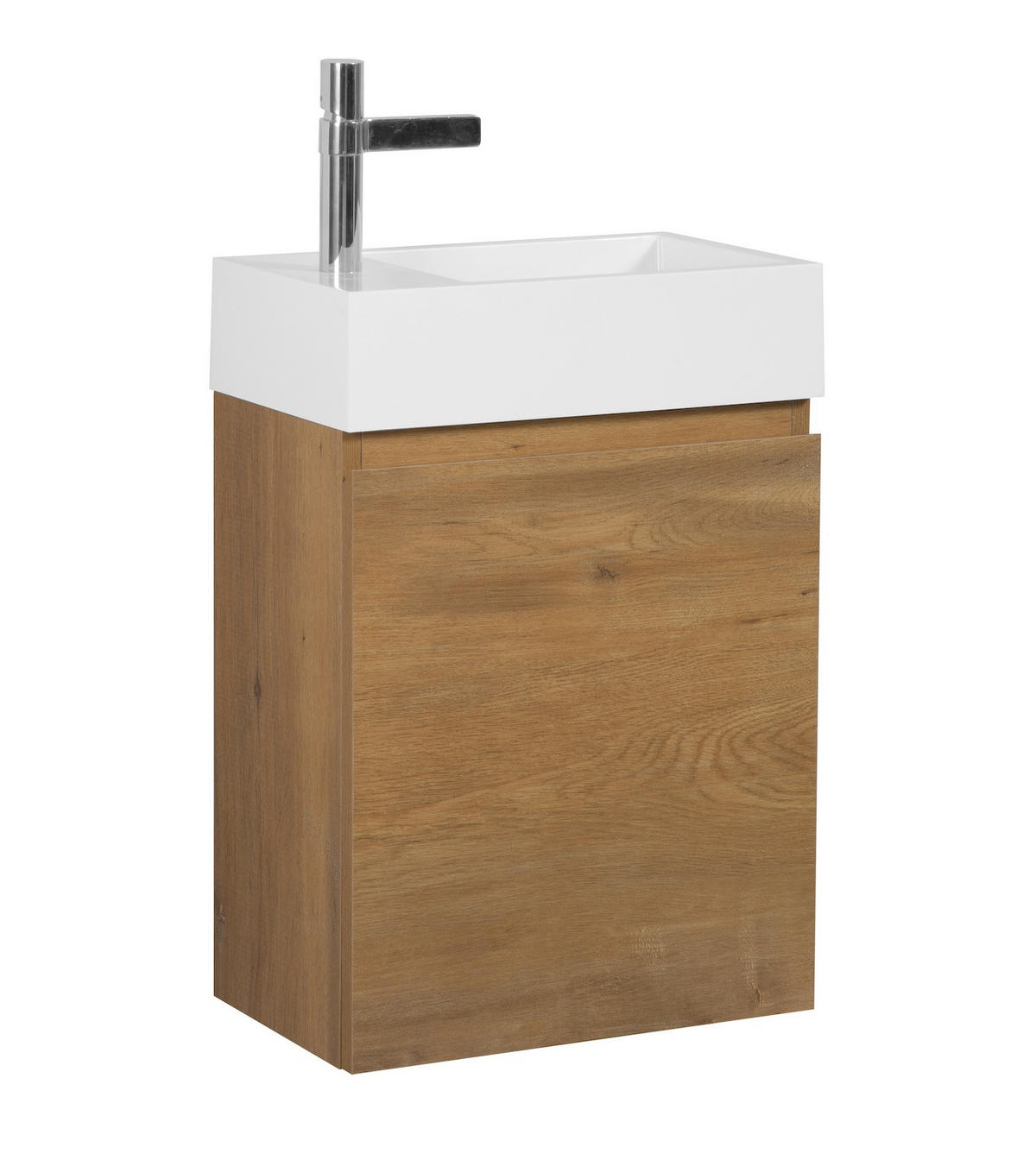 GÄSTE-WC-MÖBELSET Angela 2 Teile Eiche - 40 x 22 x 64 cm - Eichefarben, Holz (40/52/22cm) - Badplaats