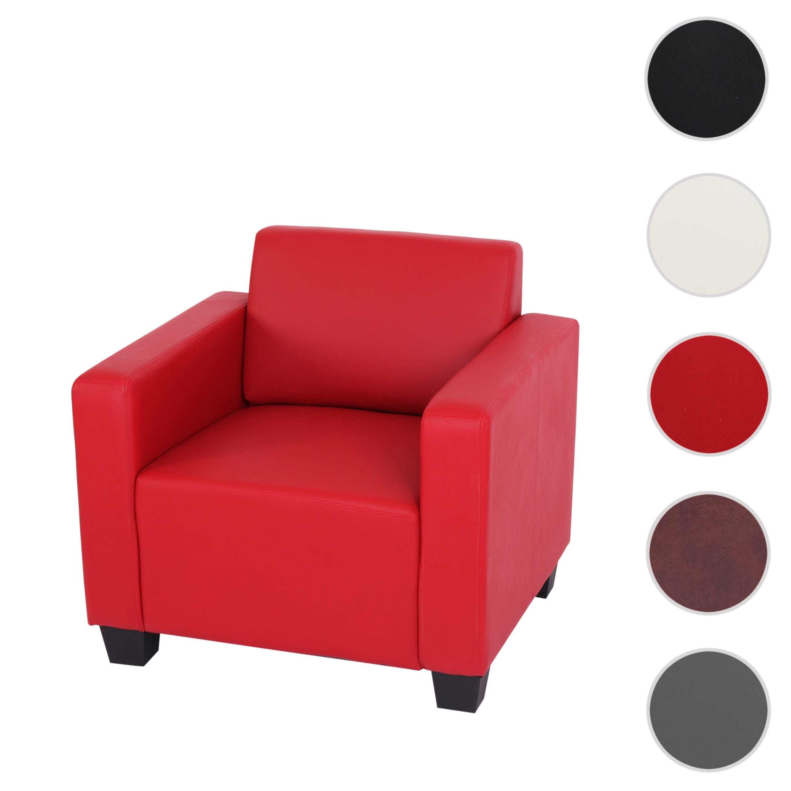 LOUNGESESSEL Rot - Rot, Textil (82/76/72cm) - MCW