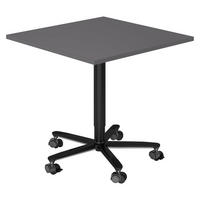 SÄULENHUBTISCH eckig ST 80/80/74 cm in Graphitfarben/schwarz - Graphitfarben/Schwarz, Holzwerkstoff (80/80/74cm) - bümö
