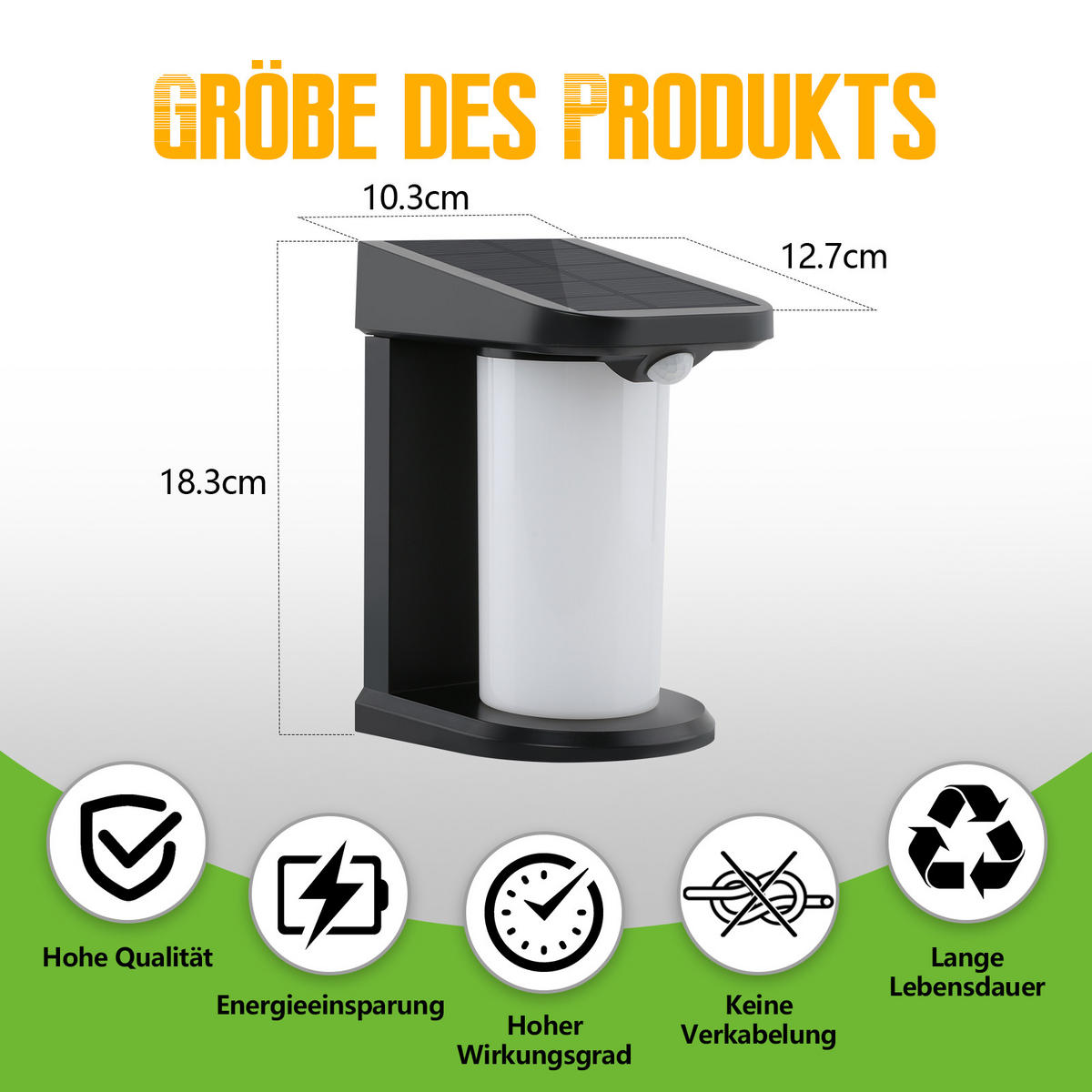 WANDLEUCHTE VYMO 10.5/12.7/18 cm - Schwarz, Metall (10.5/12.7/18cm) - ZMH