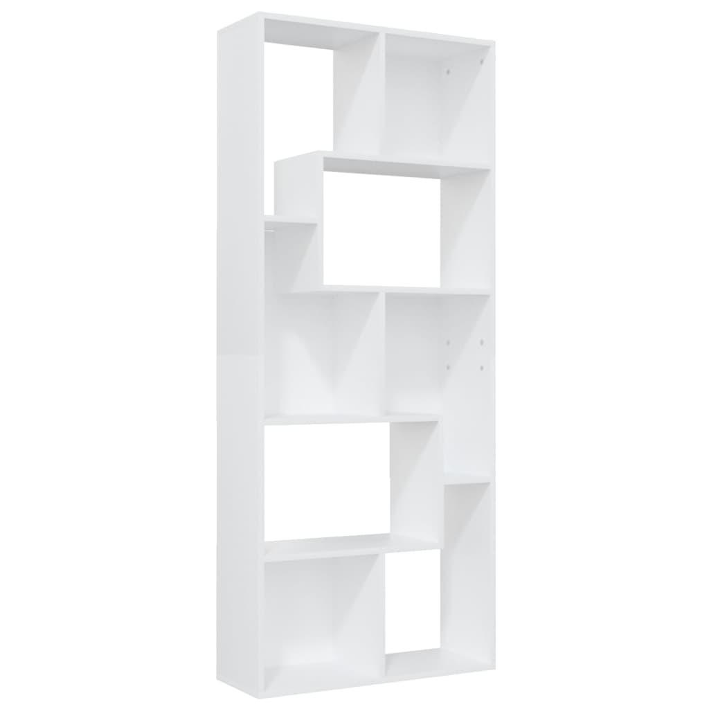 vidaXL Bücherregal Weiß 67x161x24 cm