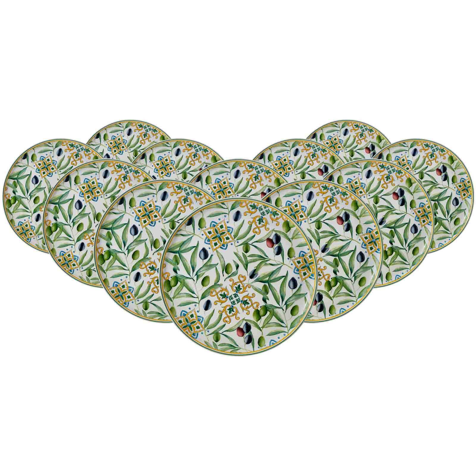 PIZZATELLER Roma Oliva grün ø 31,5 cm 12er Set - Grün, Keramik (31.5cm) - Ritzenhoff Breker