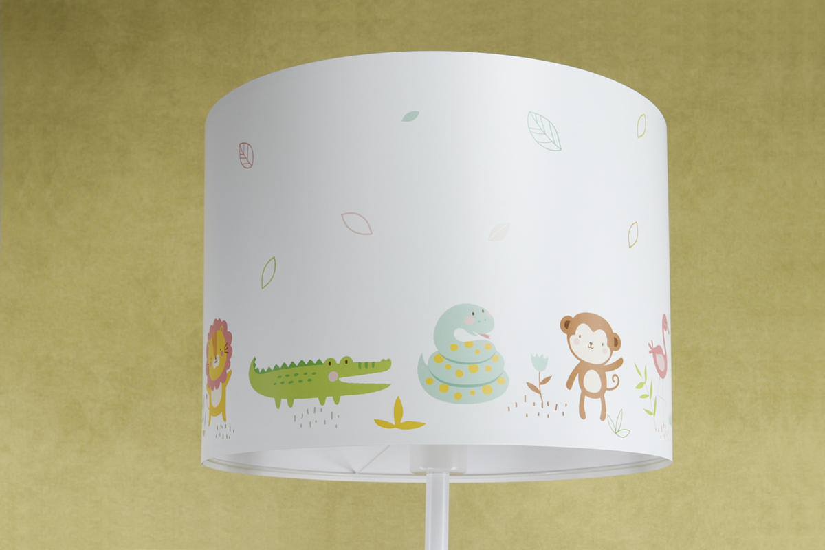 STEHLAMPE Bunt 40/30 cm - Multicolor/Weiß, Kunststoff (30/40/30cm) - KUNSTLOFT