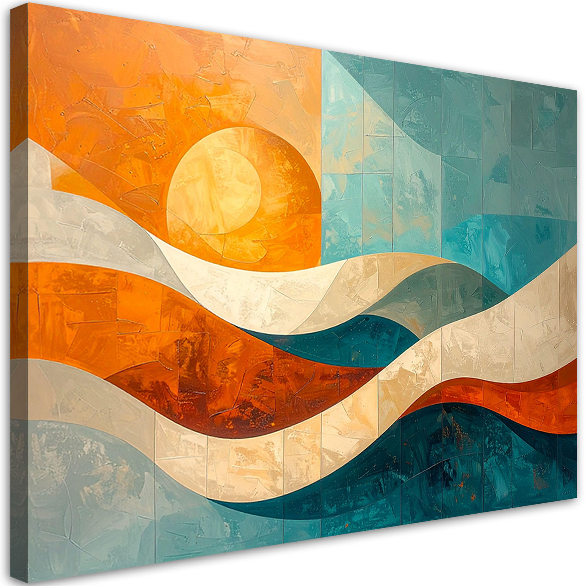 LEINWANDBILD 3D und geometrisch 60x40cm - Multicolor, Textil (60/40cm) - Feeby