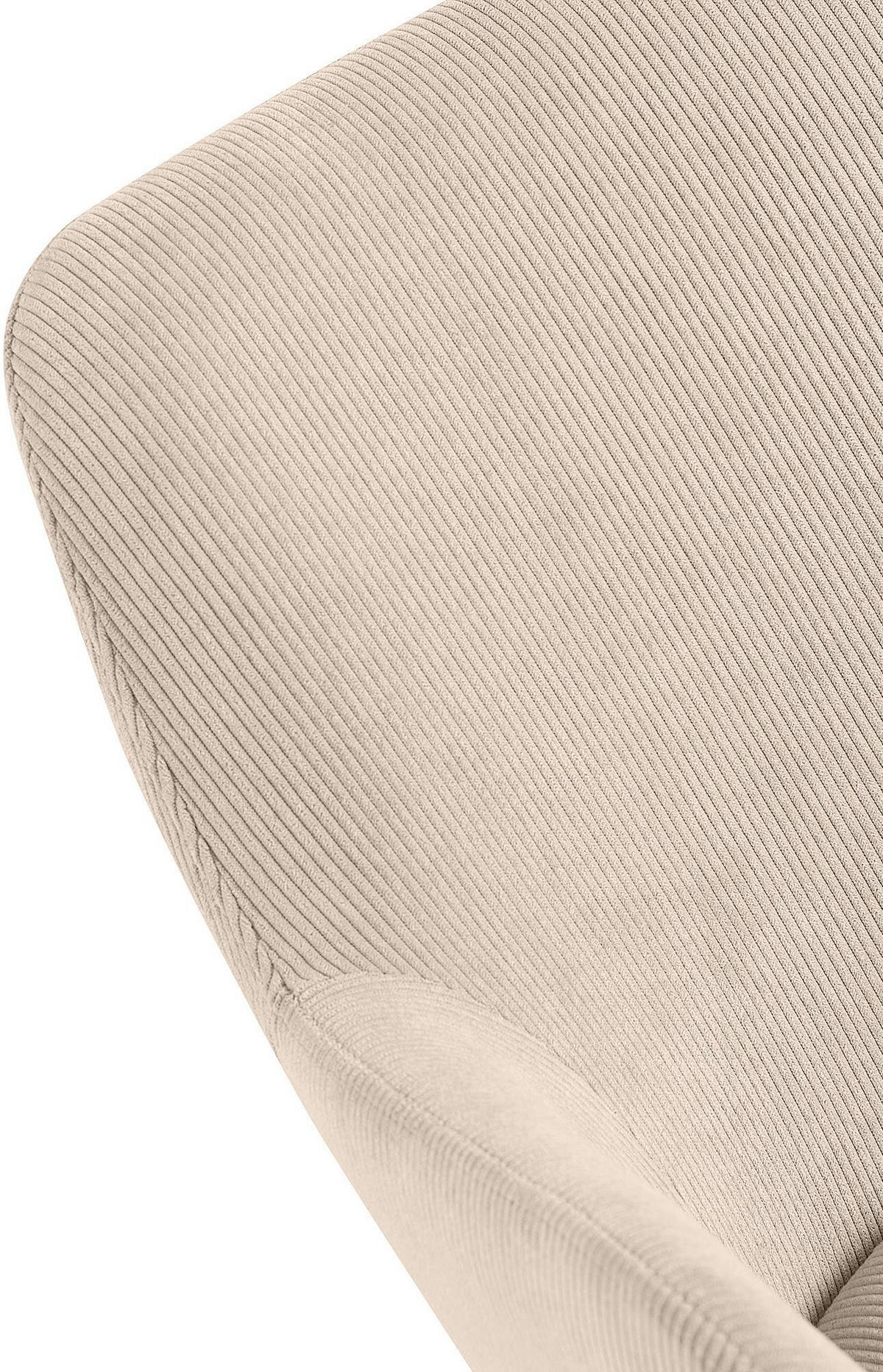 ESSZIMMERSTUHL Cord Creme - Creme/Schwarz, Textil/Metall (56/81/62cm) - CLP