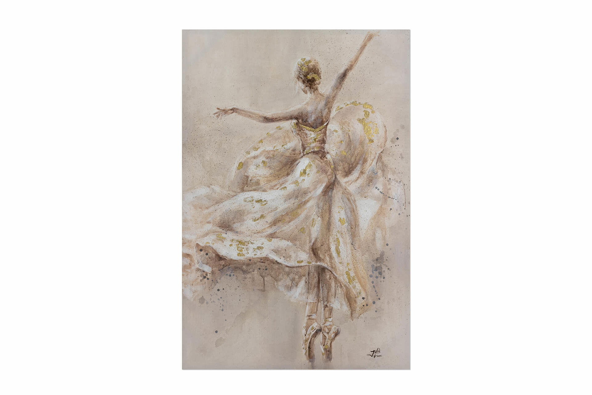 ACRYLBILD HANDGEMALT 60/90 cm - Beige, Holz/Textil (1.58/90cm) - KUNSTLOFT