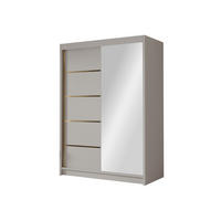 SCHIEBETÜRENSCHRANK Lungo III - Goldfarben/Naturfarben, Holzwerkstoff/Metall (120/200/58cm) - MIRJAN24