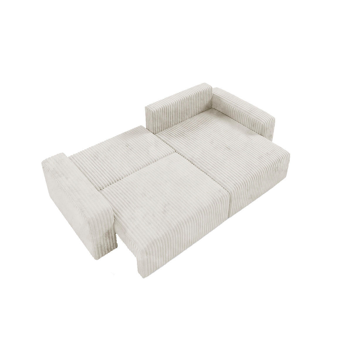 ECKSOFA Angela 3 Sitzplätze Weiß - Weiß, Holz (252/149cm) - Petits-meubles