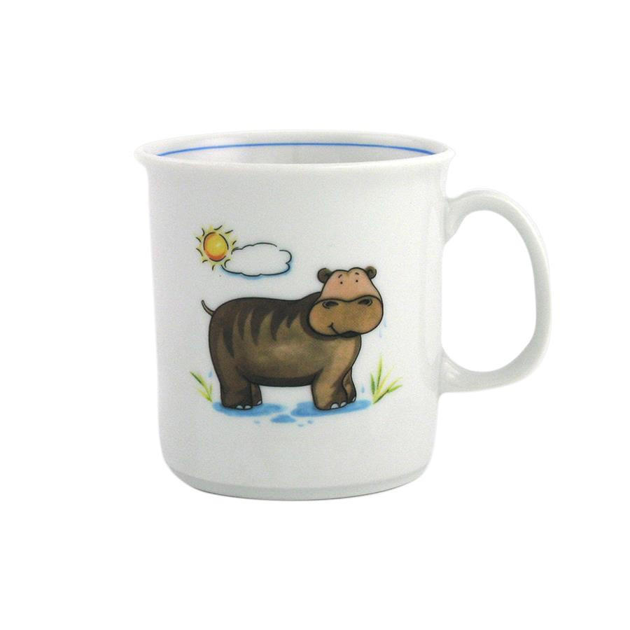 BECHER mit Henkel 0,21 l Nilpferd - Multicolor, Keramik (7.5/7.5/9.5cm) - Eschenbach