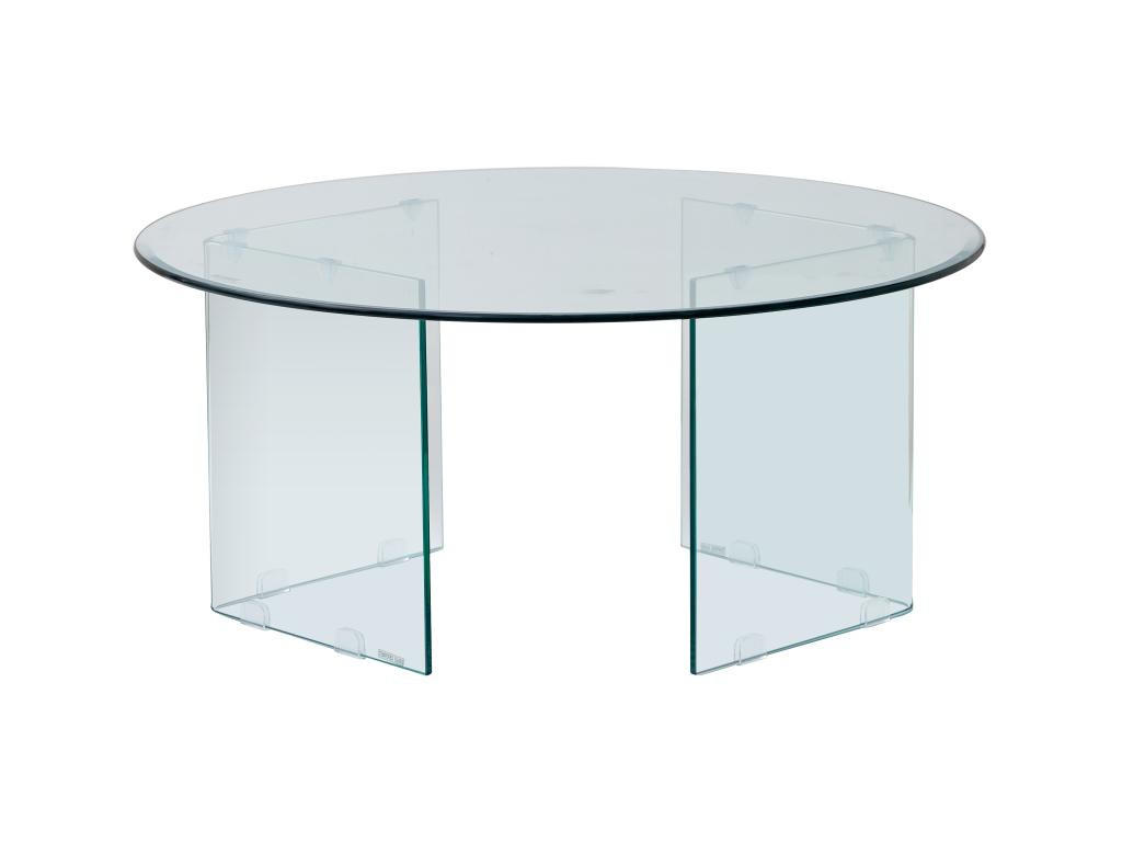 COUCHTISCH - Sicherheitsglas - ADAMO - Transparent, Glas (90/90/41cm) - Vente-Unique