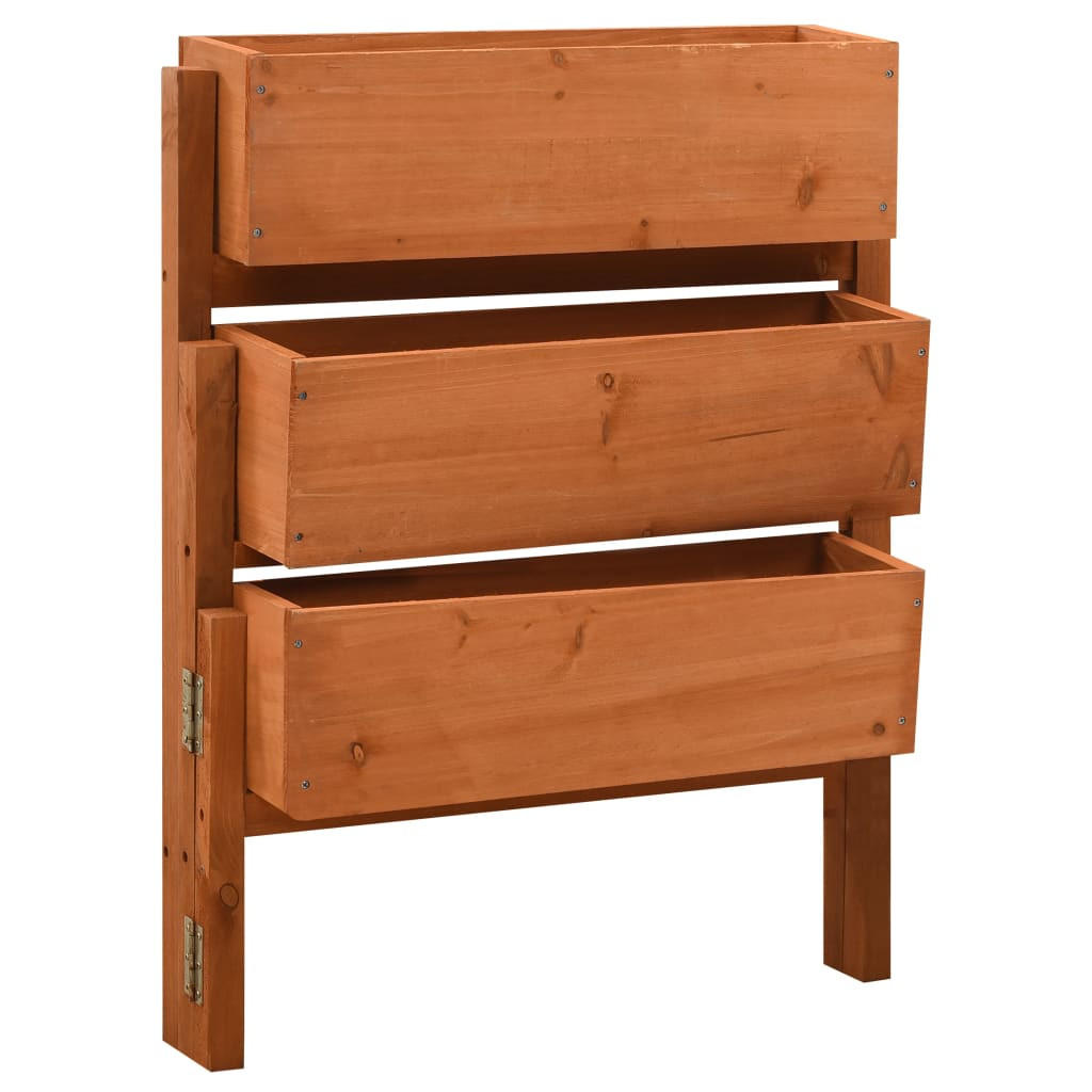 PFLANZKÜBEL Klappbar Orange 60x14x75 cm Massivholz Tanne - Orange, Holz (181/75/14cm)