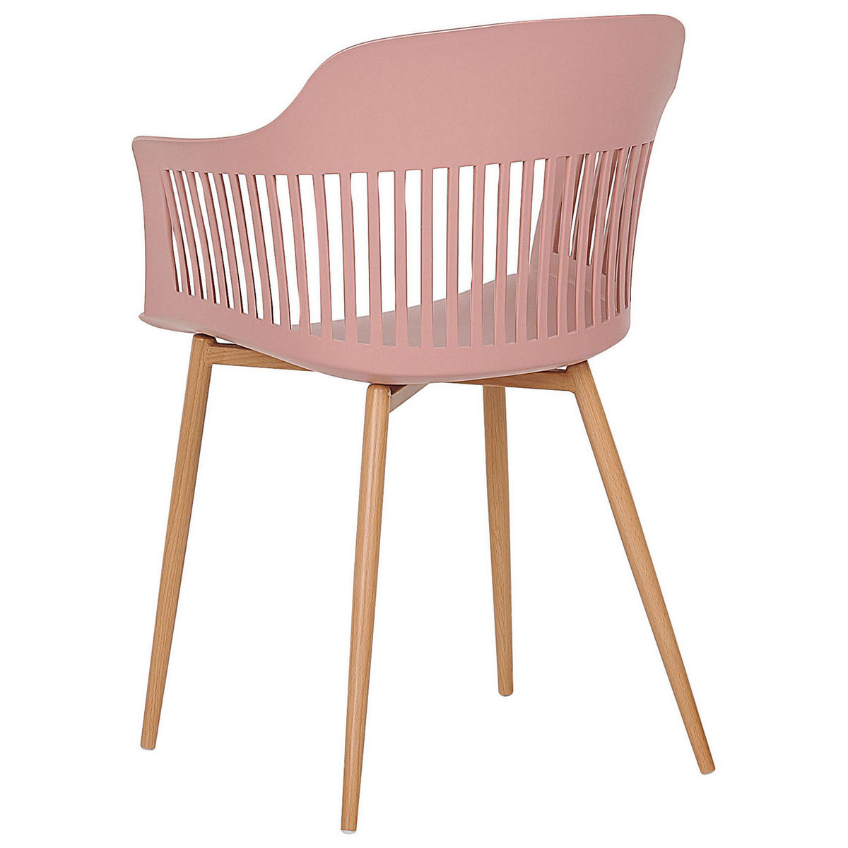ESSZIMMERSTUHL 2er-Set Kunststoff Rosa Bereca - Pink, Kunststoff/Metall (57/81/54cm) - Beliani