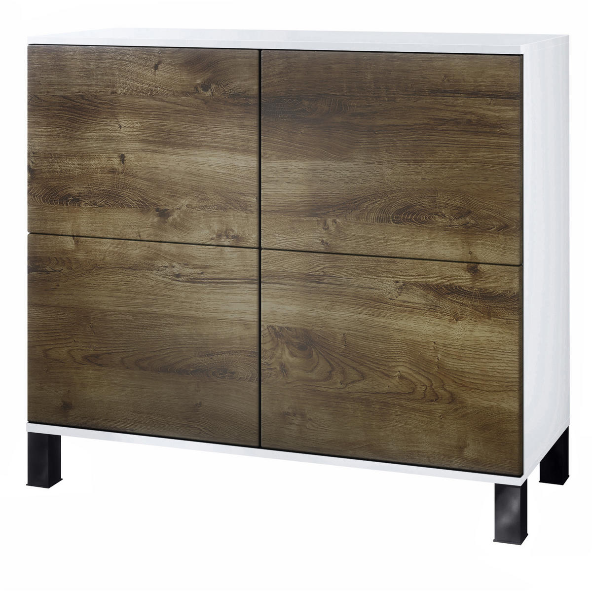 KOMMODE Rova Eiche Ribbeck - Alteiche, Holzwerkstoff (92.5/84.5/35cm) - Vladon