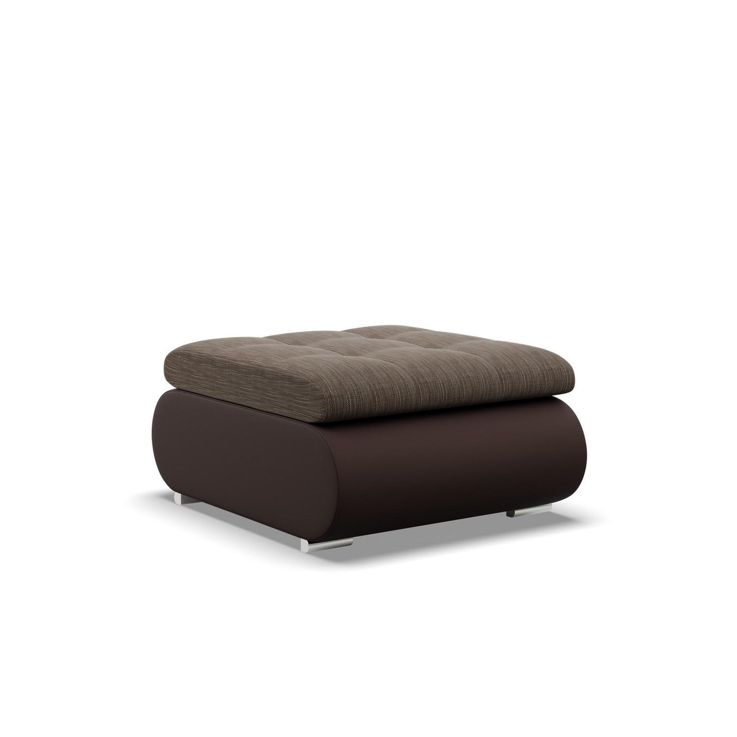 SITZPOUF FÜR DAS WOHNZIMMER FORESTA, Braun + Braun - Braun, Textil (88/42/70cm)