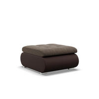 SITZPOUF FÜR DAS WOHNZIMMER FORESTA, Braun + Braun - Braun, Textil (88/42/70cm)