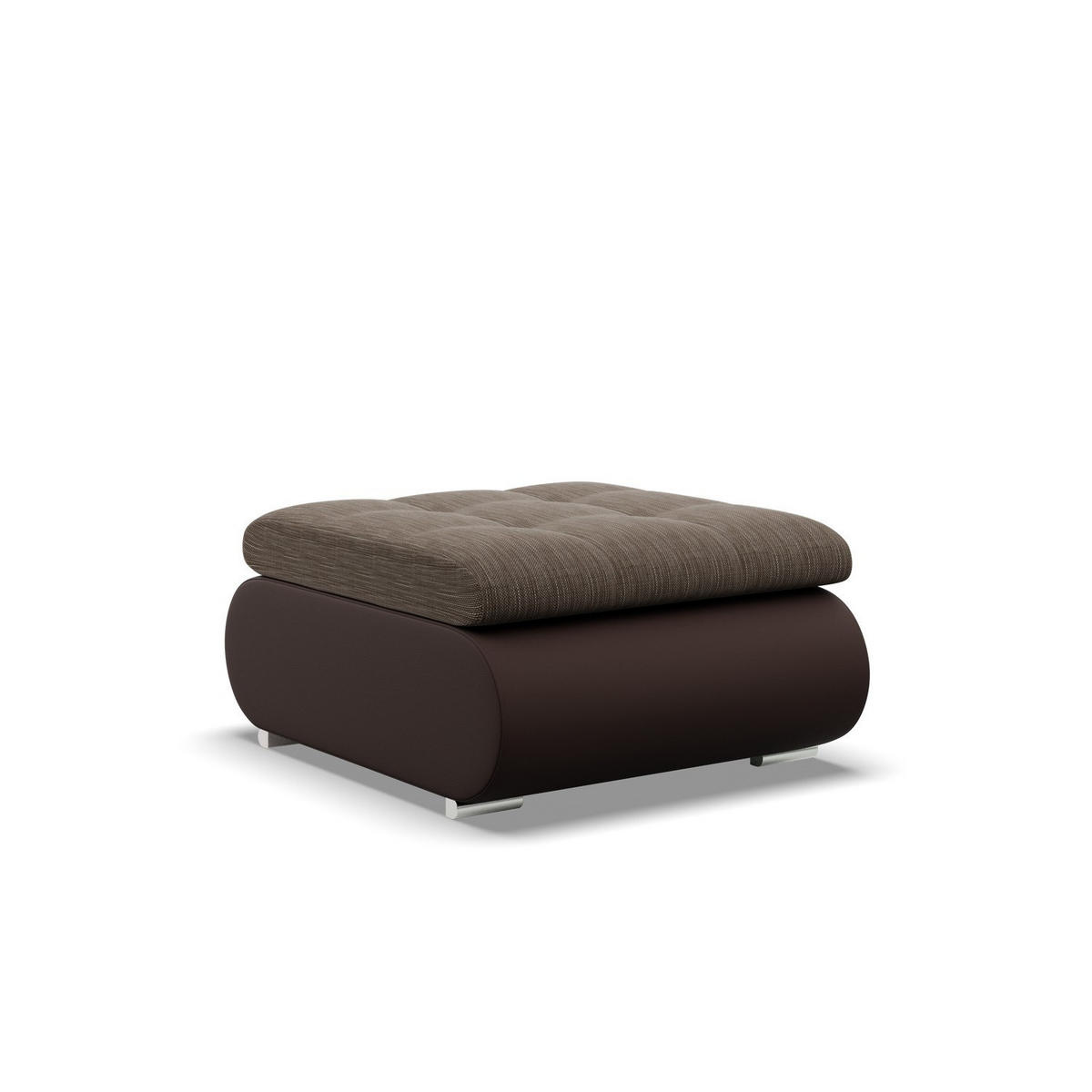 SITZPOUF FÜR DAS WOHNZIMMER FORESTA, Braun + Braun - Braun, Textil (88/42/70cm)
