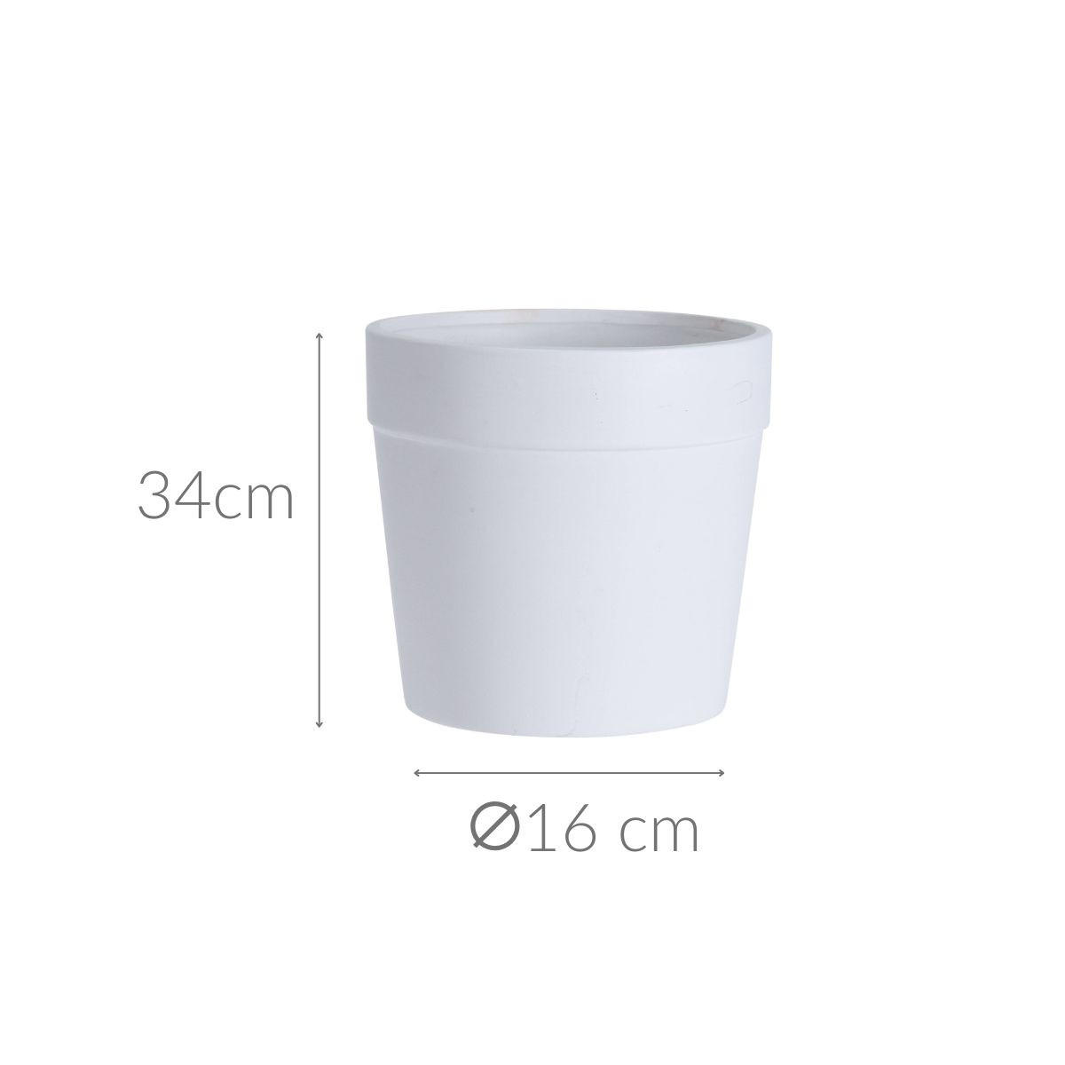 BLUMENTOPF Keramik Tera Ø 16 cm - Weiß, Keramik (16/15cm)