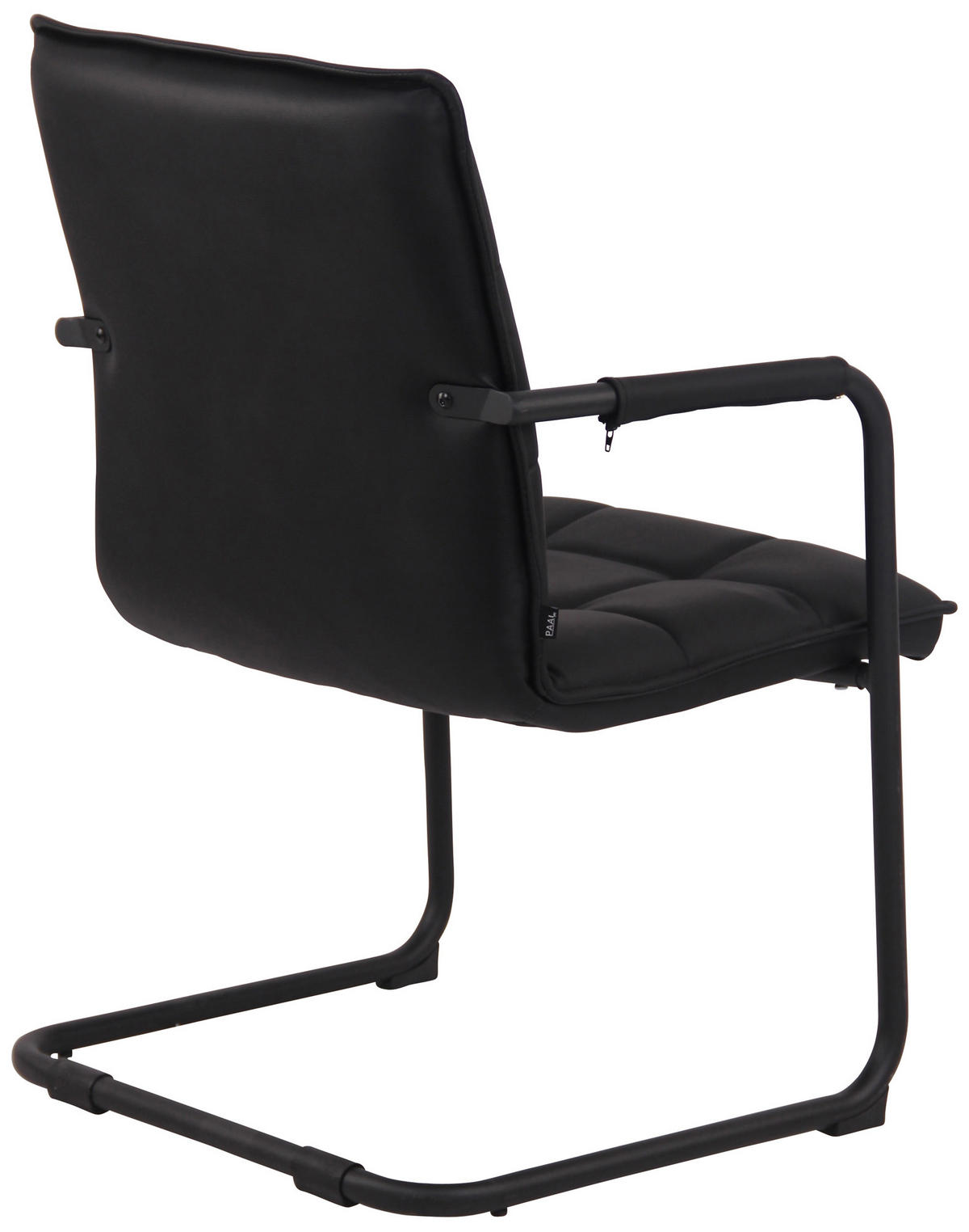 SCHWINGSTUHL Echtleder schwarz - Schwarz, Leder/Metall (57/89/64cm) - CLP