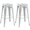 BARHOCKER 2er-Set MILAN Antik-Weiß Metall - Weiß, Metall (43/76/43cm) - DELUKE