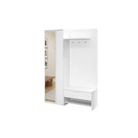 GARDEROBE MILANO 140/200 in Weiß matt - Weiß, Holzwerkstoff (140/200/40cm) - Deine Möbel 24