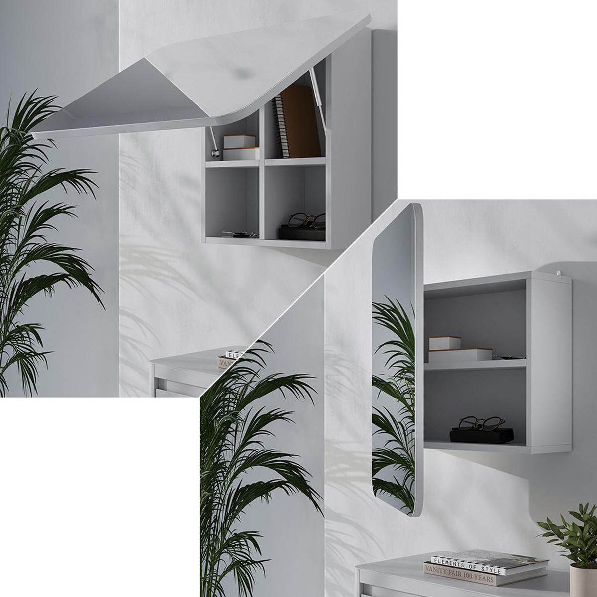 KOUPELNOVÁ ZRCADLOVÁ SKŘÍŇKA Zino Bílá - bílá, kompozitní dřevo (65/50/17.4cm) - Vicco