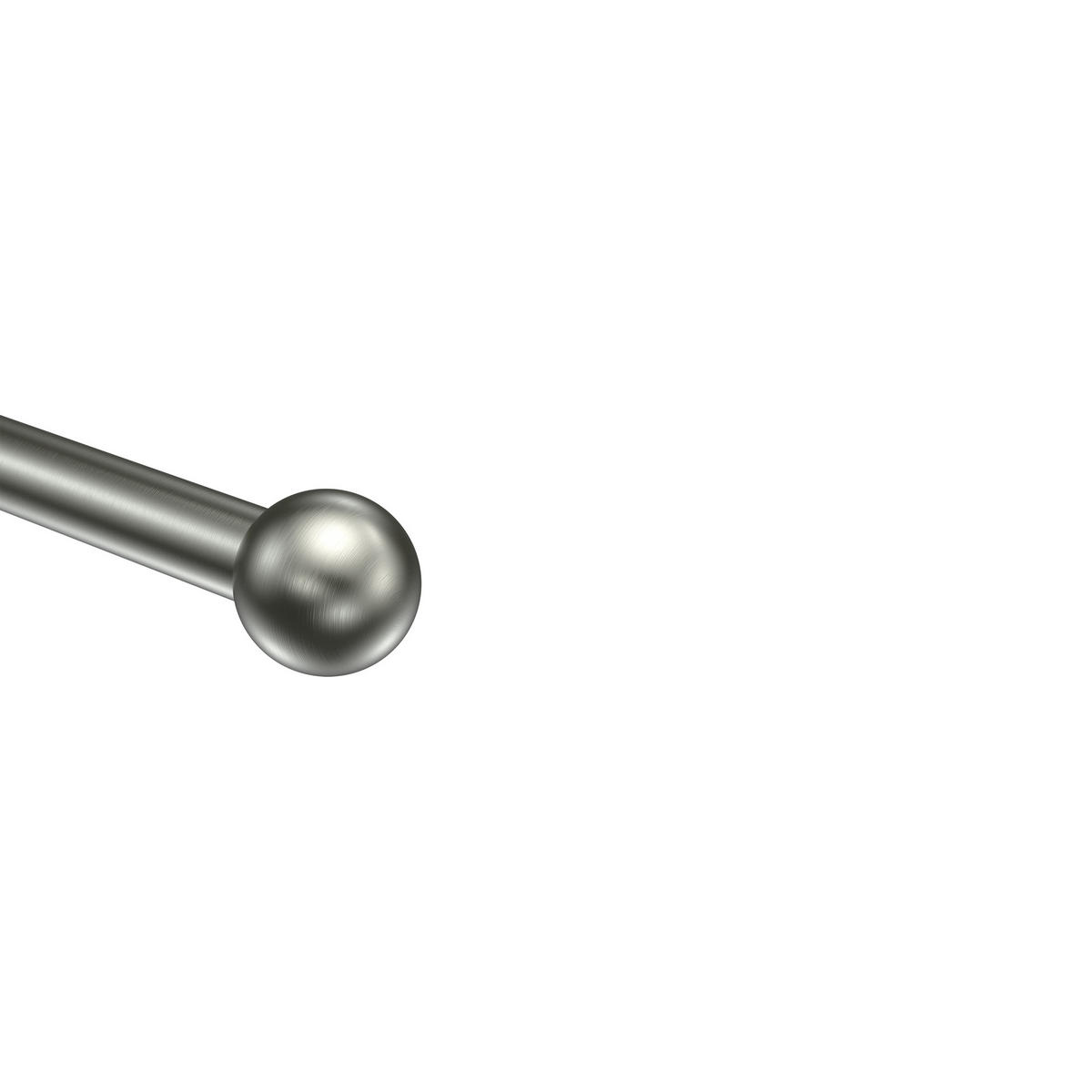 ENDSTÜCKE FÜR GARDINENSTANGEN 16 mm Ø, Puros Edelstahl, Packung 2 Stück - Edelstahlfarben, Metall (3.1/3.3/3.3cm) - INTERDECO