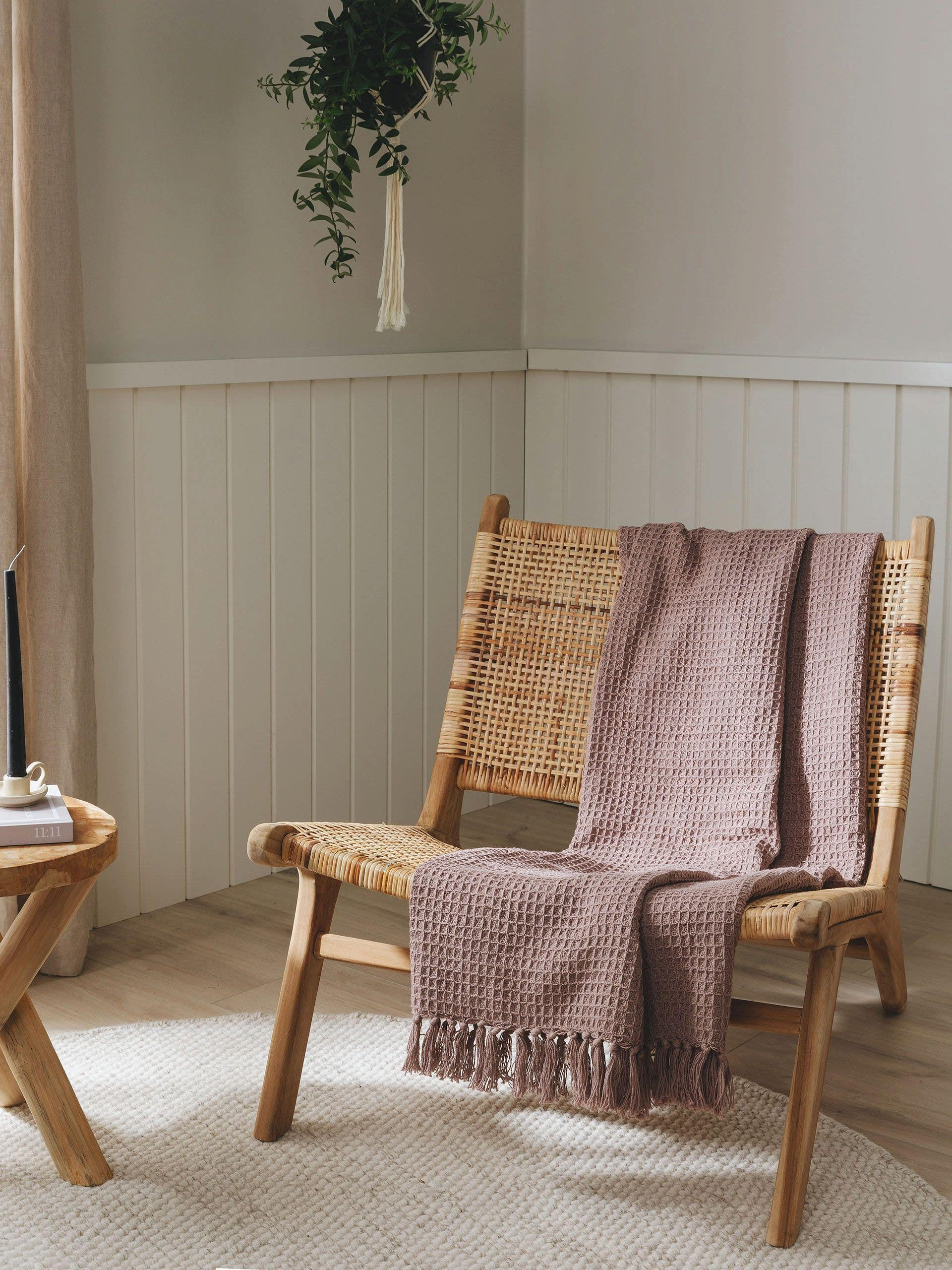 BAUMWOLLDECKE Amalia Rosa 125x150 cm - Rosa, Textil (125/150cm) - benuta Pure