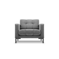 SESSEL Mamaia aus Samt hellgrau - Hellgrau, Textil (92/75/87cm) - Micadoni