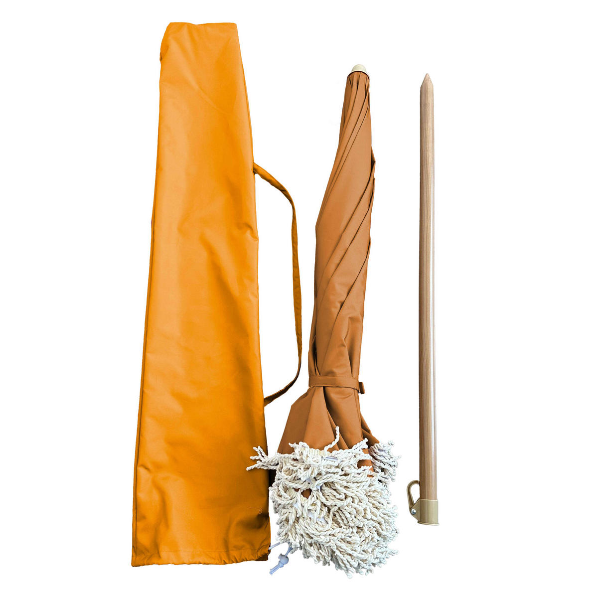 SONNENSCHIRM, Braun - Braun, Metall (200/200cm) - Oviala