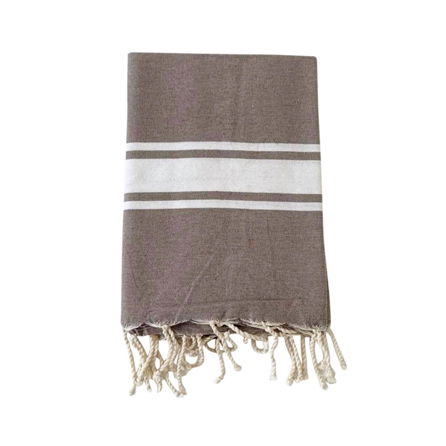 HAMAMTUCH Traditionelles flaches Beige 100x200 190g/m² - Kozo Taupe - Beige, Textil (100/200cm) - LE COMPTOIR DE LA PLAGE