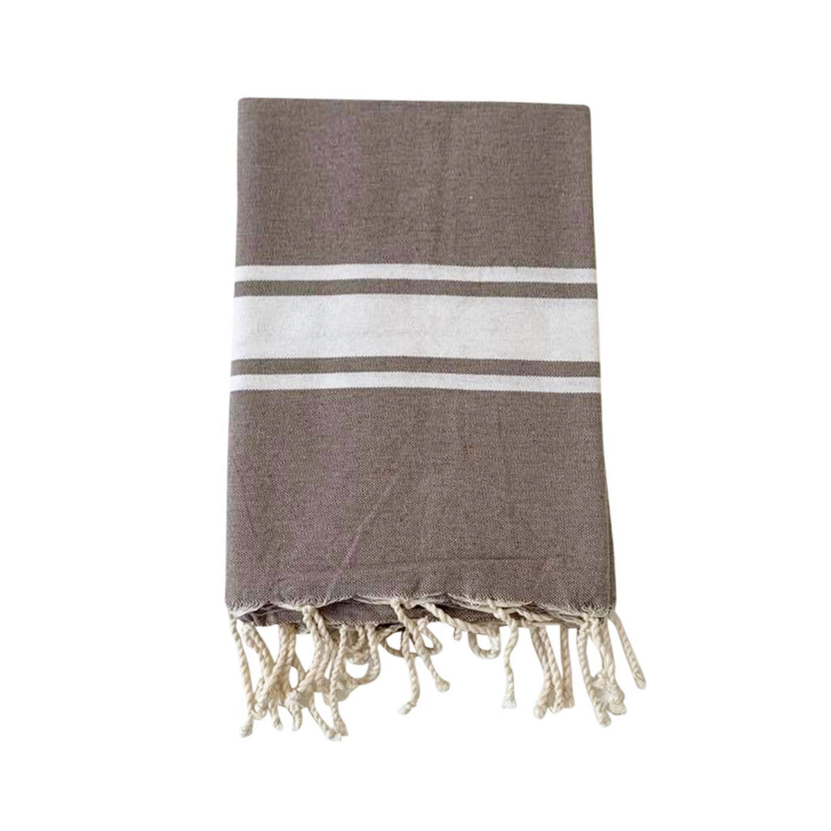 HAMAMTUCH Traditionelles flaches Beige 100x200 190g/m² - Kozo Taupe - Beige, Textil (100/200cm) - LE COMPTOIR DE LA PLAGE
