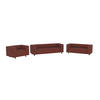 SITZGARNITUR 3+2+1 Tove Terrakotta Cord - Terracotta/Schwarz, Holz/Kunststoff (175/65/80cm) - S-Style Möbel