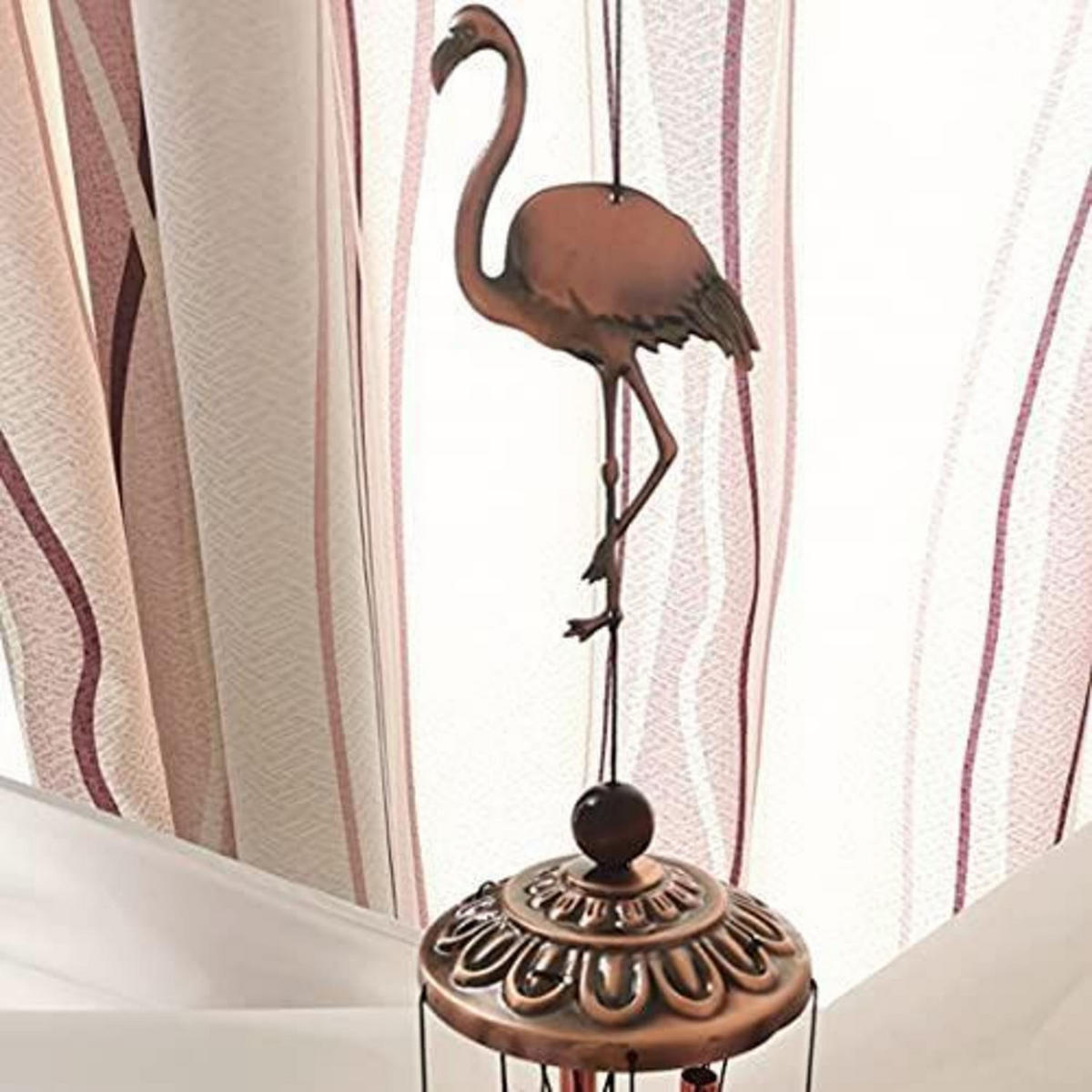 WINDSPIEL Flamingo Aluminium 90 cm - Bronzefarben, Metall (90/15/15cm)