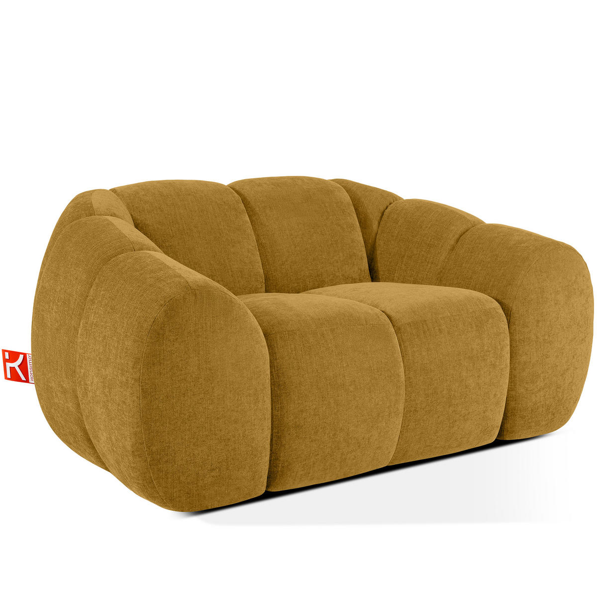 SESSEL FLAVA, Honigfarben - Honig, Holz/Holzwerkstoff (160/76/100cm) - KONSIMO®