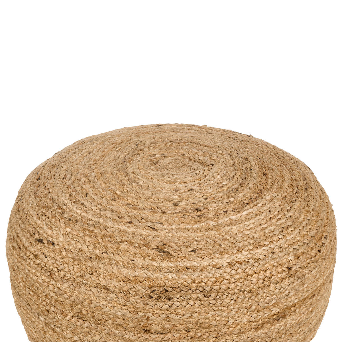 POUF Jute Beige Jutur - Beige/Naturfarben, Textil (70/30/70cm) - Beliani