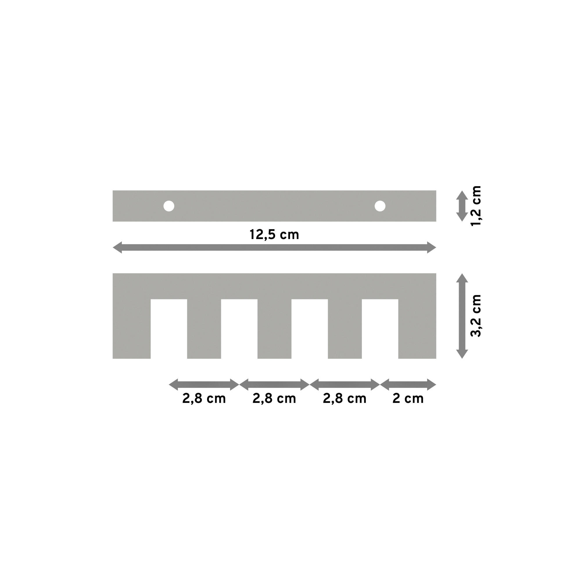 DECKENTRÄGER FÜR INNENLAUFSTANGEN 14x35 mm, Smartline 4-läufig, Weiß - Weiß, Metall (12.5/3.4/1.2cm) - INTERDECO