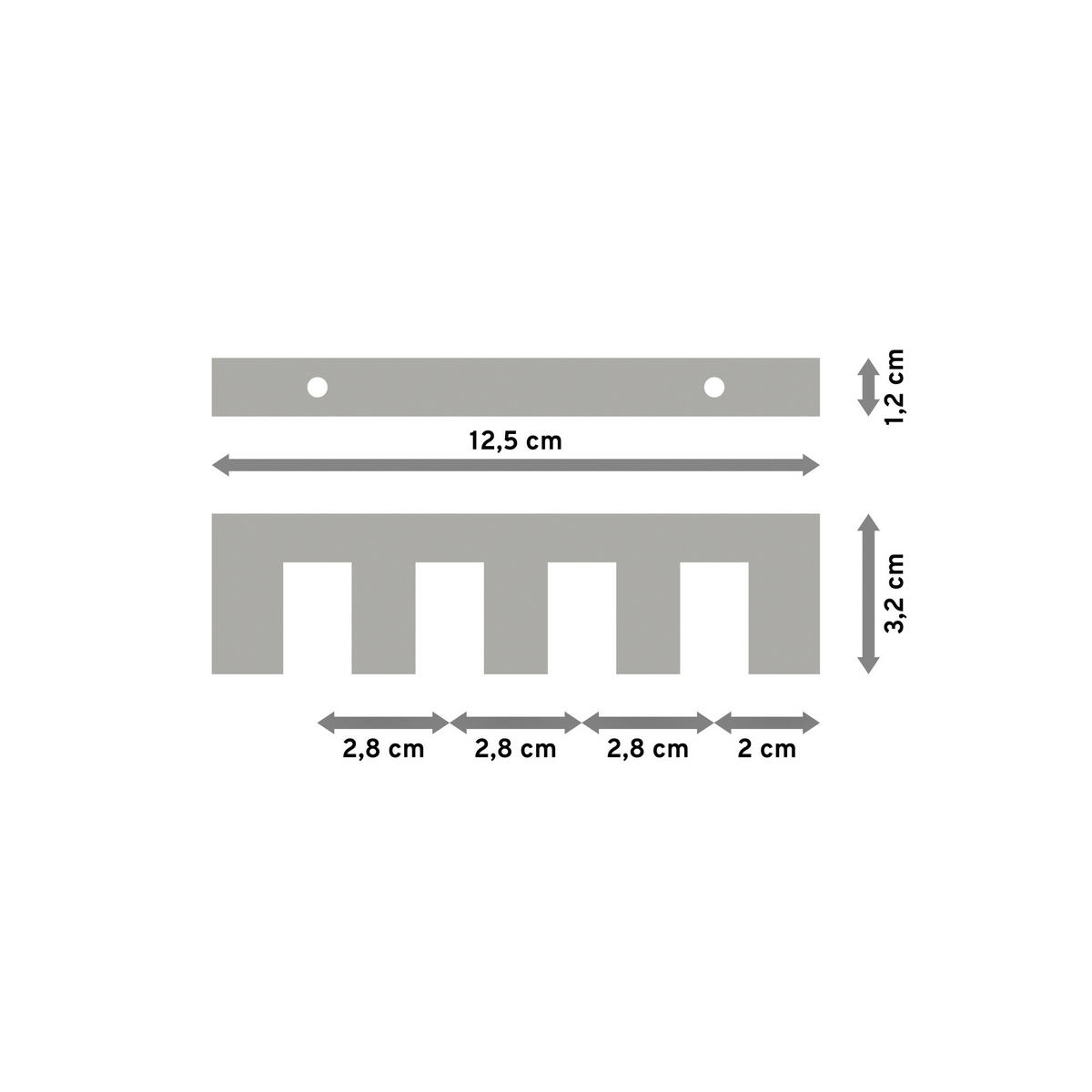 DECKENTRÄGER FÜR INNENLAUFSTANGEN 14x35 mm, Smartline 4-läufig, Weiß - Weiß, Metall (12.5/3.4/1.2cm) - INTERDECO