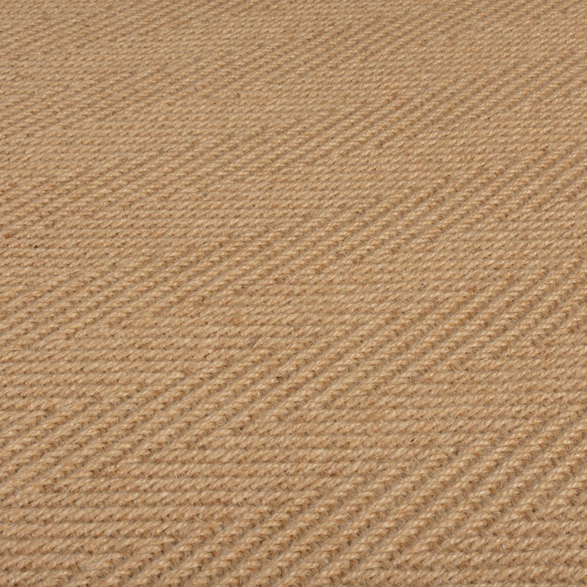 TEPPICH Jute mit Bordüre, Geometrisch-Design TRENT KIRA, Braun-Grün 120x170 cm - Naturfarben/Grün, Textil (120/170cm) - KADIMA DESIGN