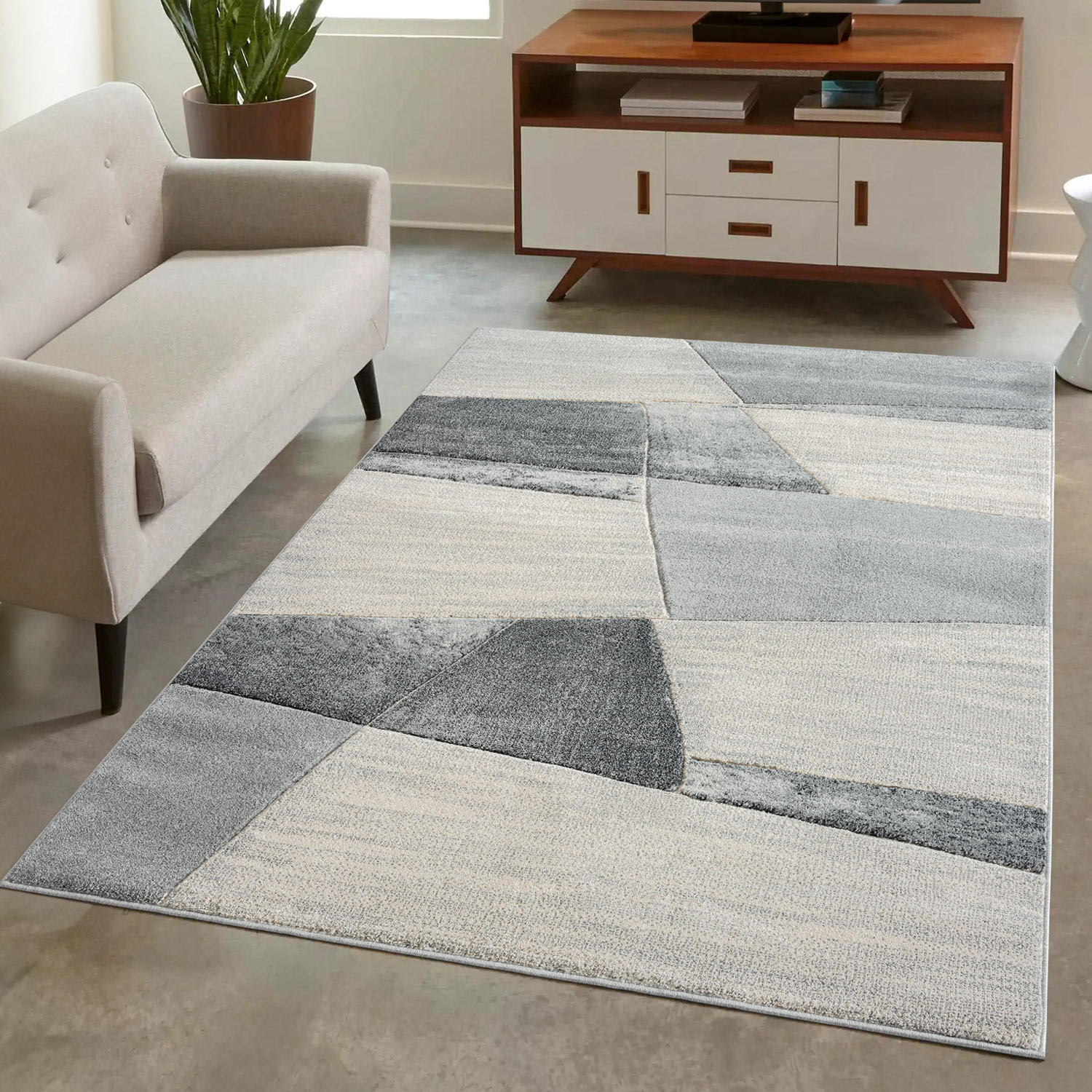 KURZFLOR-TEPPICH Bonito 9053 Grau 80x150 cm - Grau, Textil (80/150cm) - carpet city