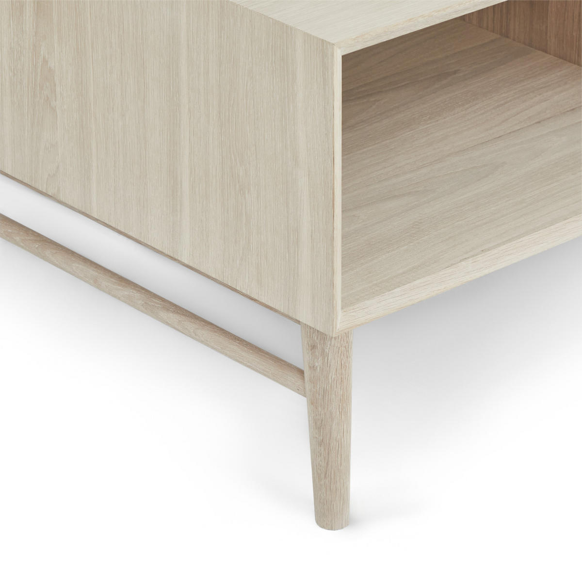 COUCHTISCH rechteckig Eiche massiv cm75/120/50 - Beige, Holz/Holzwerkstoff (75/120/50cm) - Furnhouse
