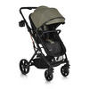 KINDERWAGEN Rafaello 2 in 1 grün mbaubar, Sportsitz, Fußabdeckung, Tasche - Grün, Metall (96/59/109cm) - Moni