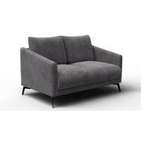 SOFA VILT 2-Sitzer, dunkelgrau - Dunkelgrau/Schwarz, Holzwerkstoff/Textil (142/89/94cm) - Courtois Laville
