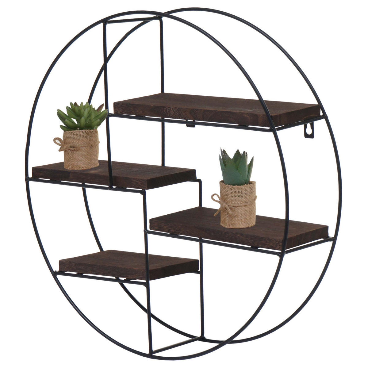 STENSKA POLICA Temno rjava - temno rjava, les (45/45/11cm) - MCW