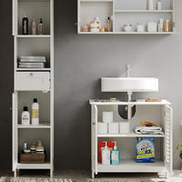 SET MOBILIER BAIE Riad, Alb, 3 piese - alb, compozit lemnos (60/58/35cm) - Vicco