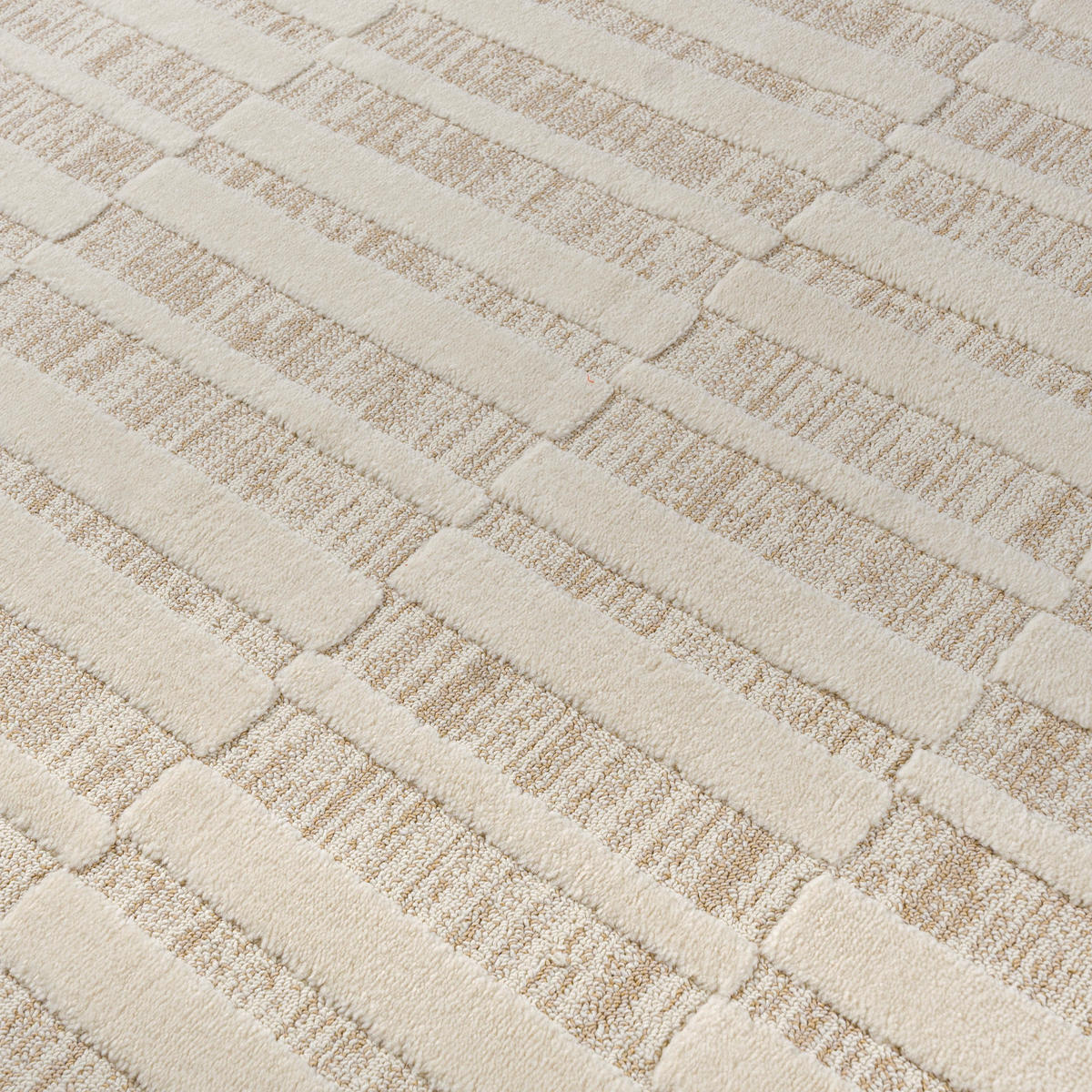 TEPPICH Beige Geometrisch, Moderne 250 x 350 cm - Sandfarben/Beige, Textil (250/350cm) - Mazovia