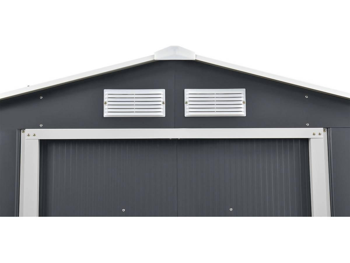 METALL-GARTENHAUS vegas Grau - Grau, Metall (213/195/127cm) - Habitat Garten